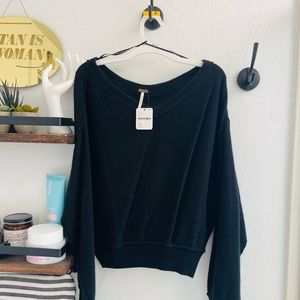 Free People Cropped Cashmere Sweater
